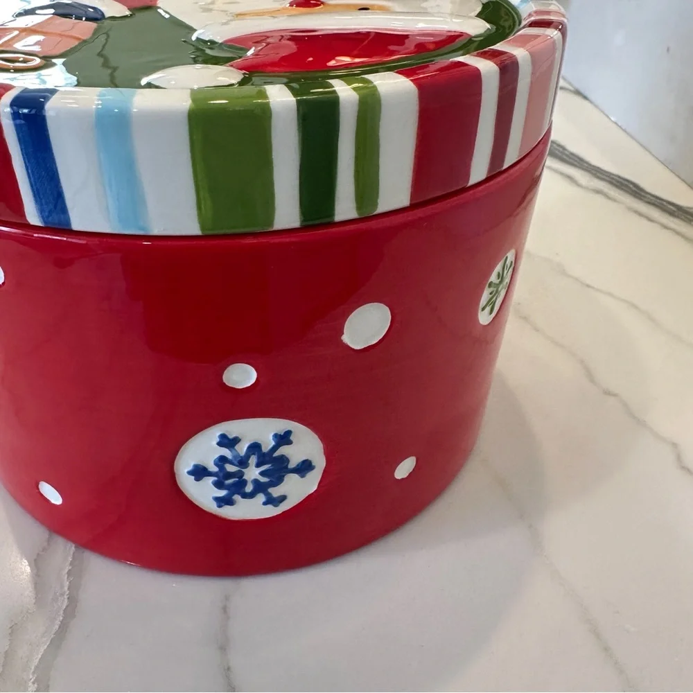 Target Home 2006 Ceramic Santa Claus Holiday Cookie Jar - Red and Green